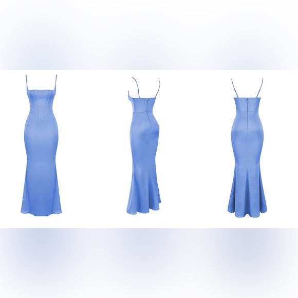 OLIVETTE
PERIWINKLE SATIN CORSET MAXI DRESS - SALE - Picture 5 of 6